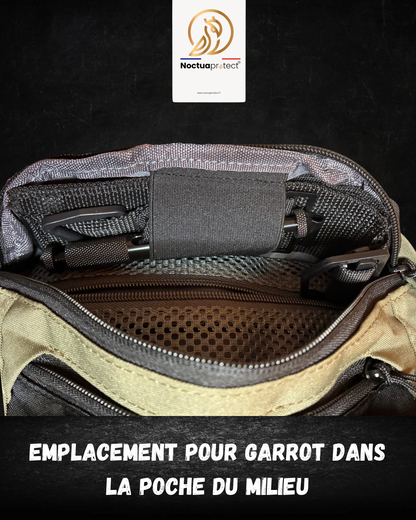 Sacoche port discret (olive green) avec étui universel