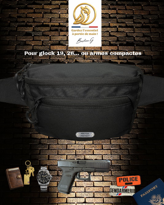 Pour Glock 19,26 et autres armes compactes [Black]