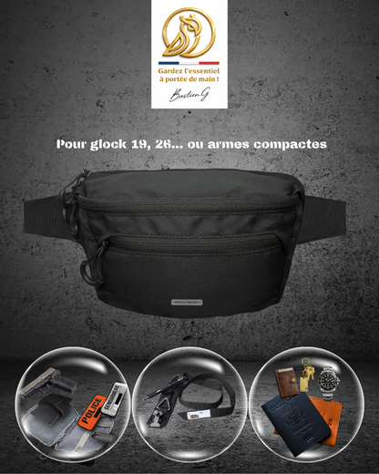 Sacoche pour Glock 19,26 et autres armes compactes [Black]